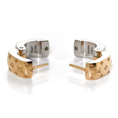 Louis Vuitton Nanogram Earrings Gold 3 of 4
