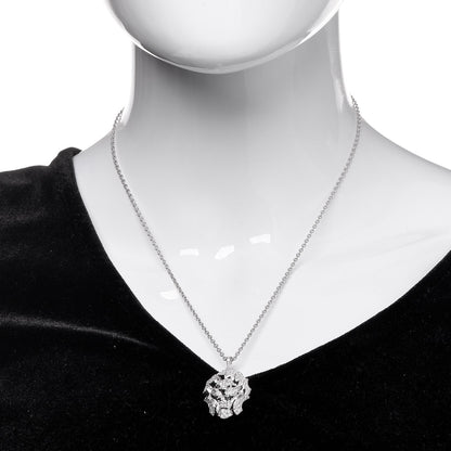 Chanel 18K White Gold Diamond Sous Le Signe du Lion Pendant Necklace 10 of 17