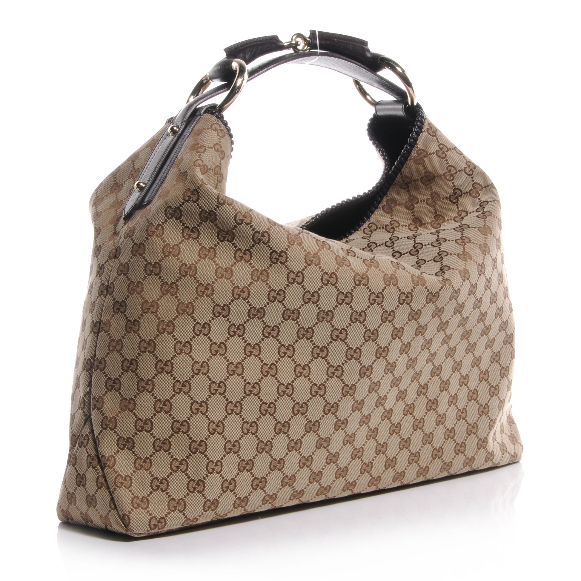 Gucci Monogram Large Horsebit Chain Hobo Brown 3 of 7