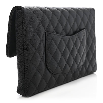 Chanel Caviar Quilted Flap Clutch Black 2 of 4
