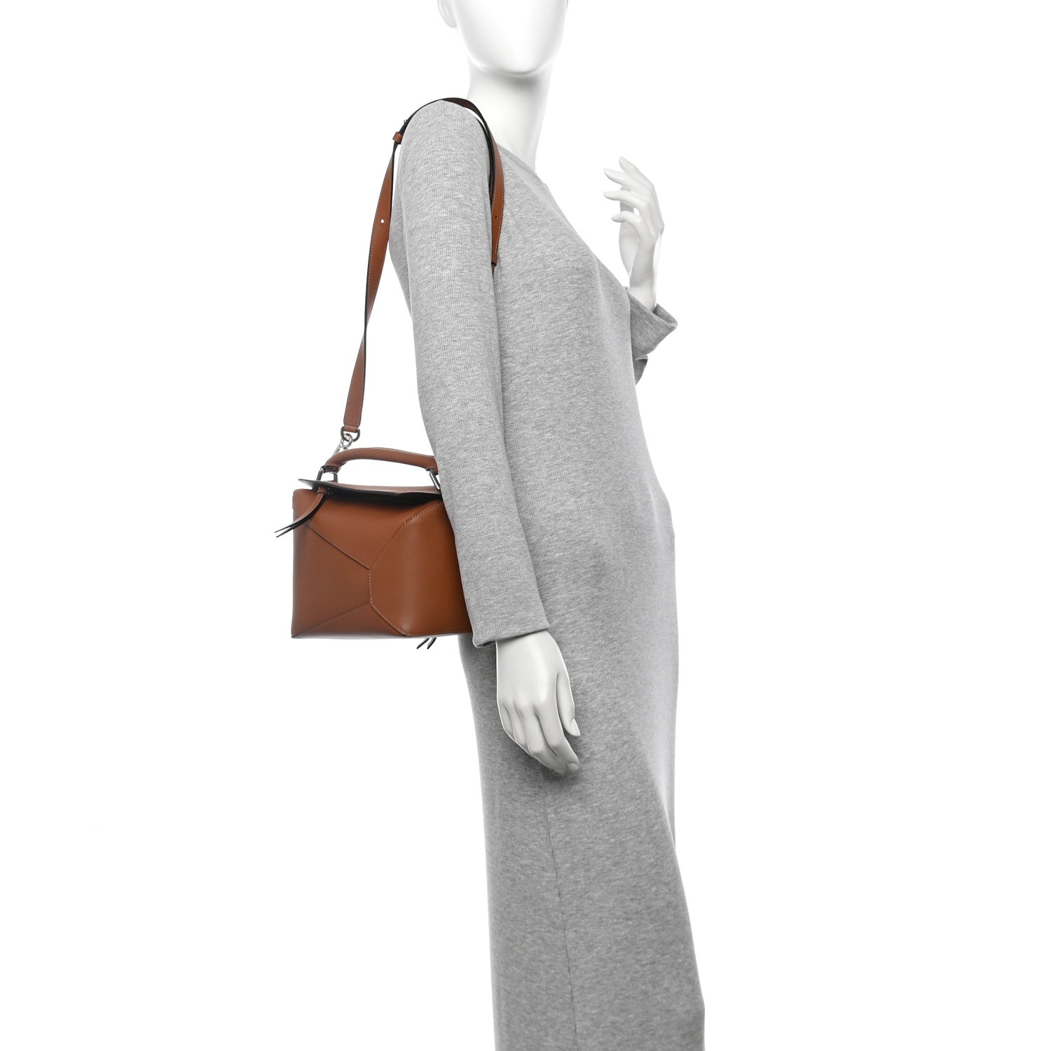 Loewe Calfskin Small Puzzle Edge Bag Tan 2 of 10