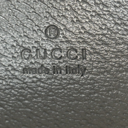 Gucci GG Supreme Monogram Textured Dollar Calfskin Small Ophidia Top Handle Shoulder Grey Black Graphite Grey 6 of 10