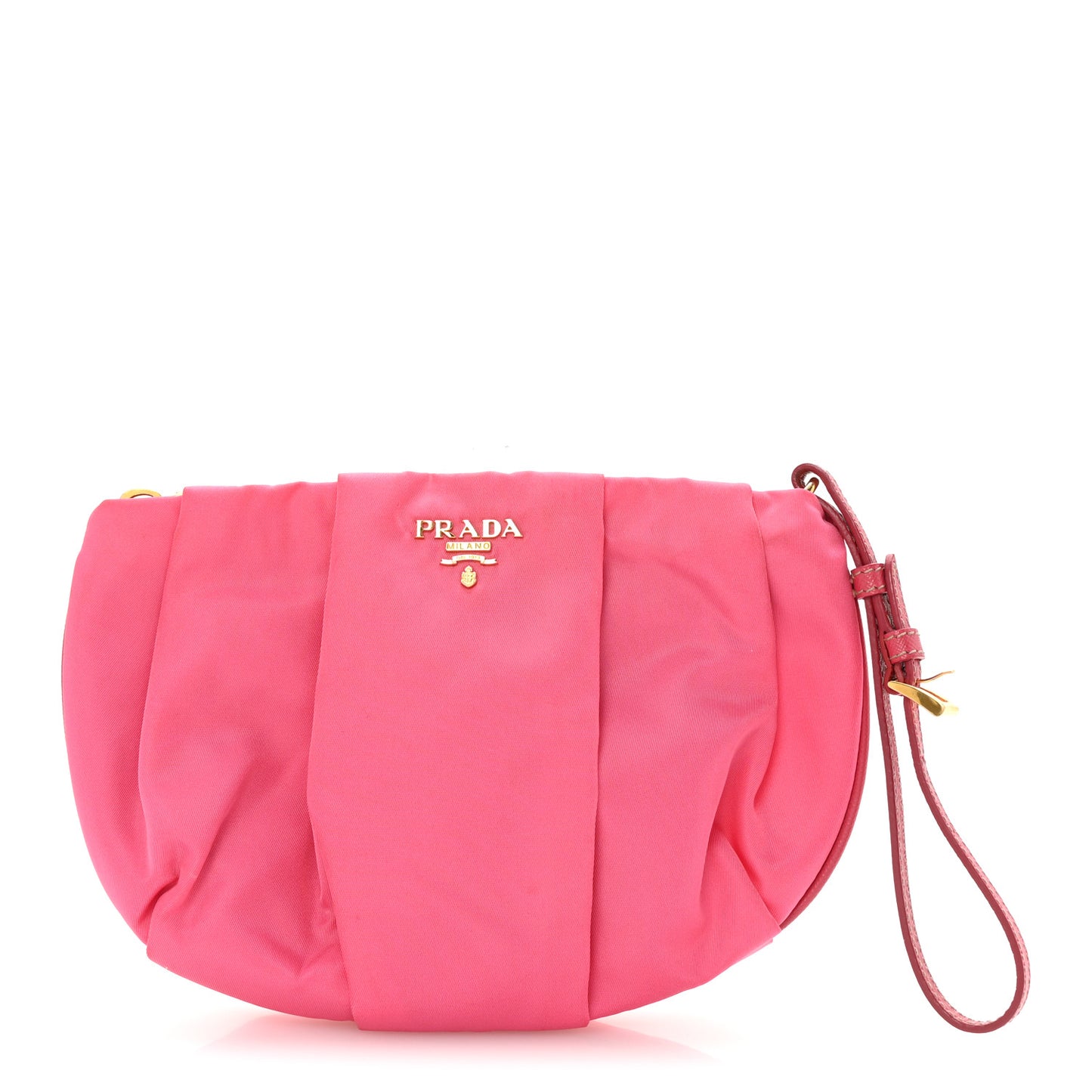 Tessuto Nylon Wristlet Clutch Fuxia