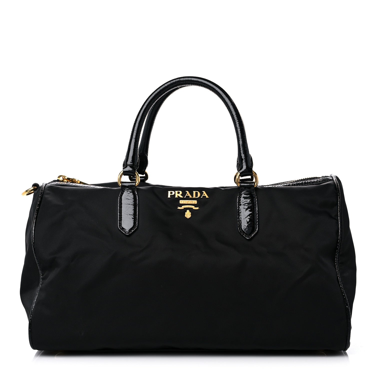 Prada Nylon Spazzolato Boston Bag Black 1 of 11