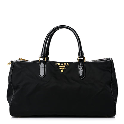 Prada Nylon Spazzolato Boston Bag Black 1 of 11