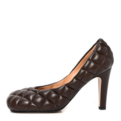 Bottega Veneta Nappa Matelasse Padded Dream Pumps 39.5 Chocolate 1 of 7