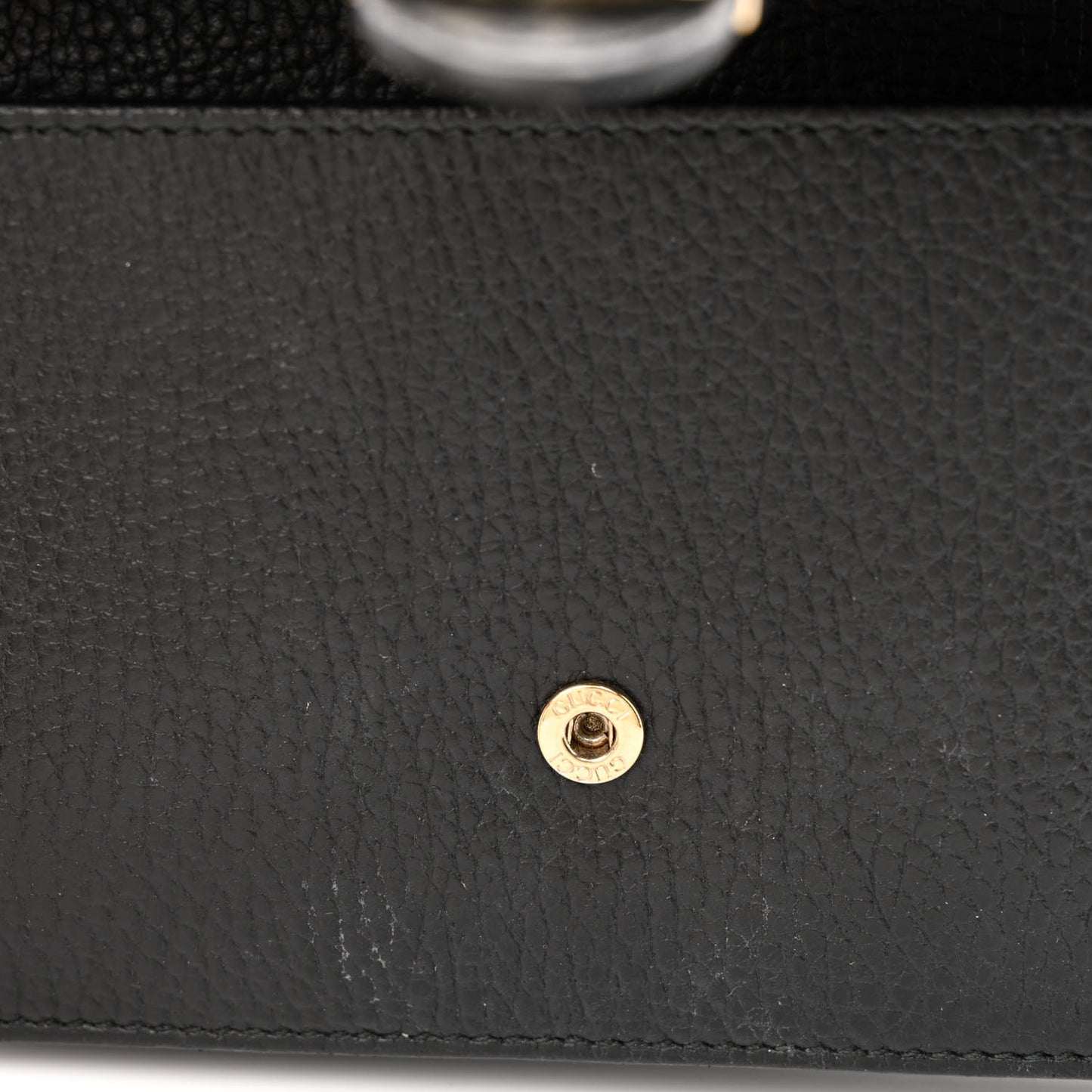 Dollar Calfskin Interlocking G Chain Wallet Black