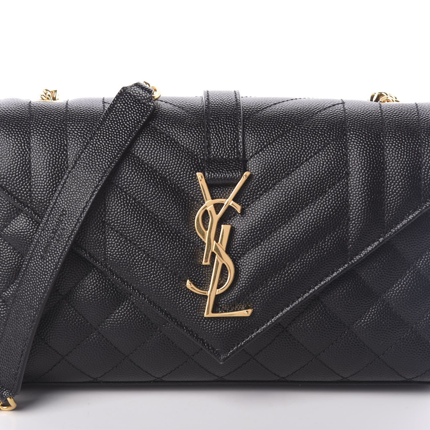 Saint Laurent Grain De Poudre Textured Mixed Matelasse Triquilt Small Monogram Satchel Black 7 of 9