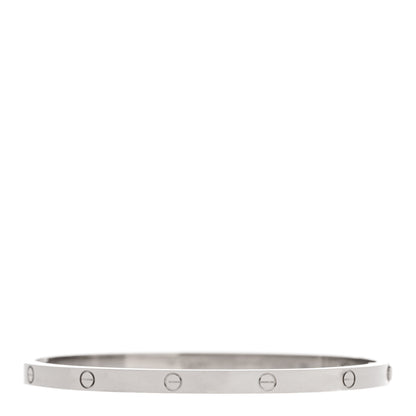 Cartier 18K White Gold Small LOVE Bracelet 17 2 of 5