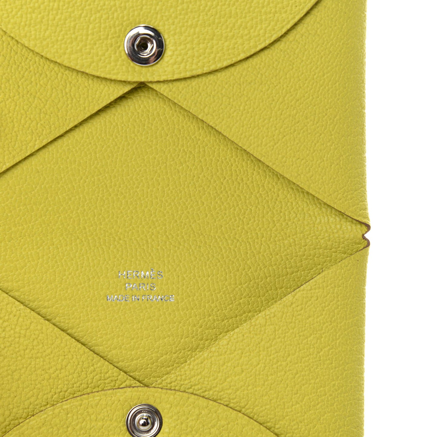 Chevre Mysore Calvi Card Case Lime
