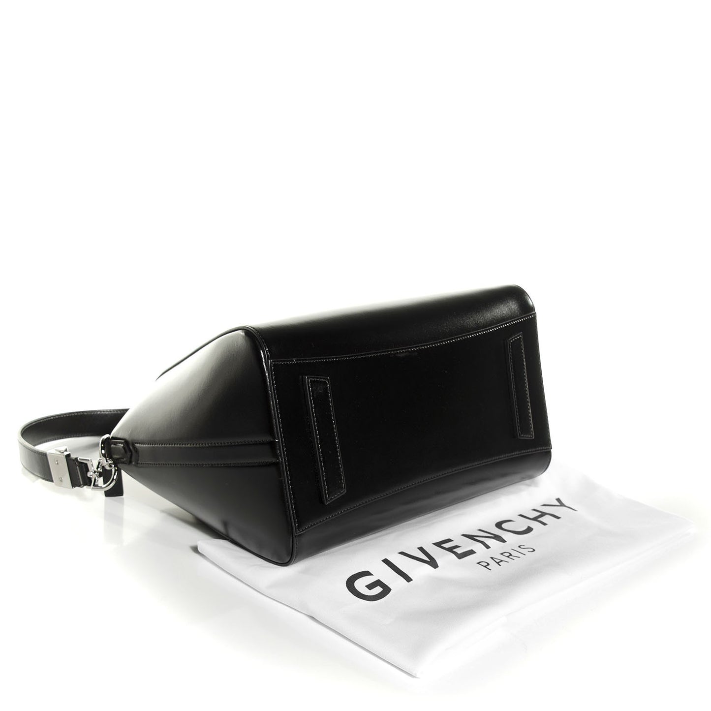 Shiny Lord Calfskin Medium Antigona Black