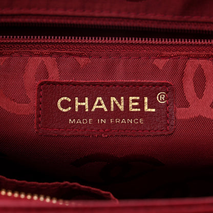 Chanel Caviar CC Stitched Tote Red 6 of 11