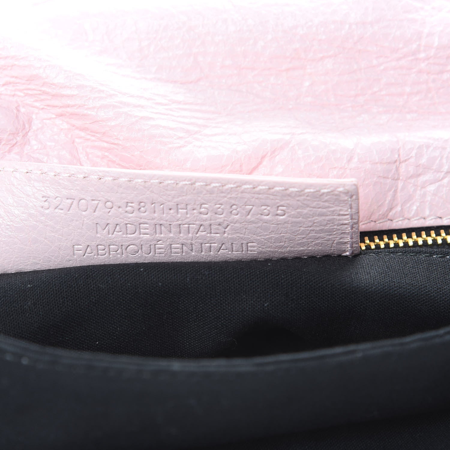 Balenciaga Agneau Giant 12 Gold Hardware Envelope Strap Clutch Rose Poudre 7 of 13