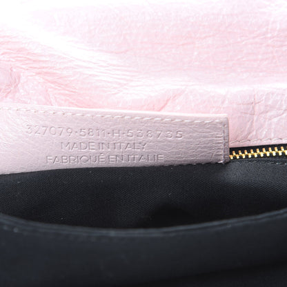 Balenciaga Agneau Giant 12 Gold Hardware Envelope Strap Clutch Rose Poudre 7 of 13