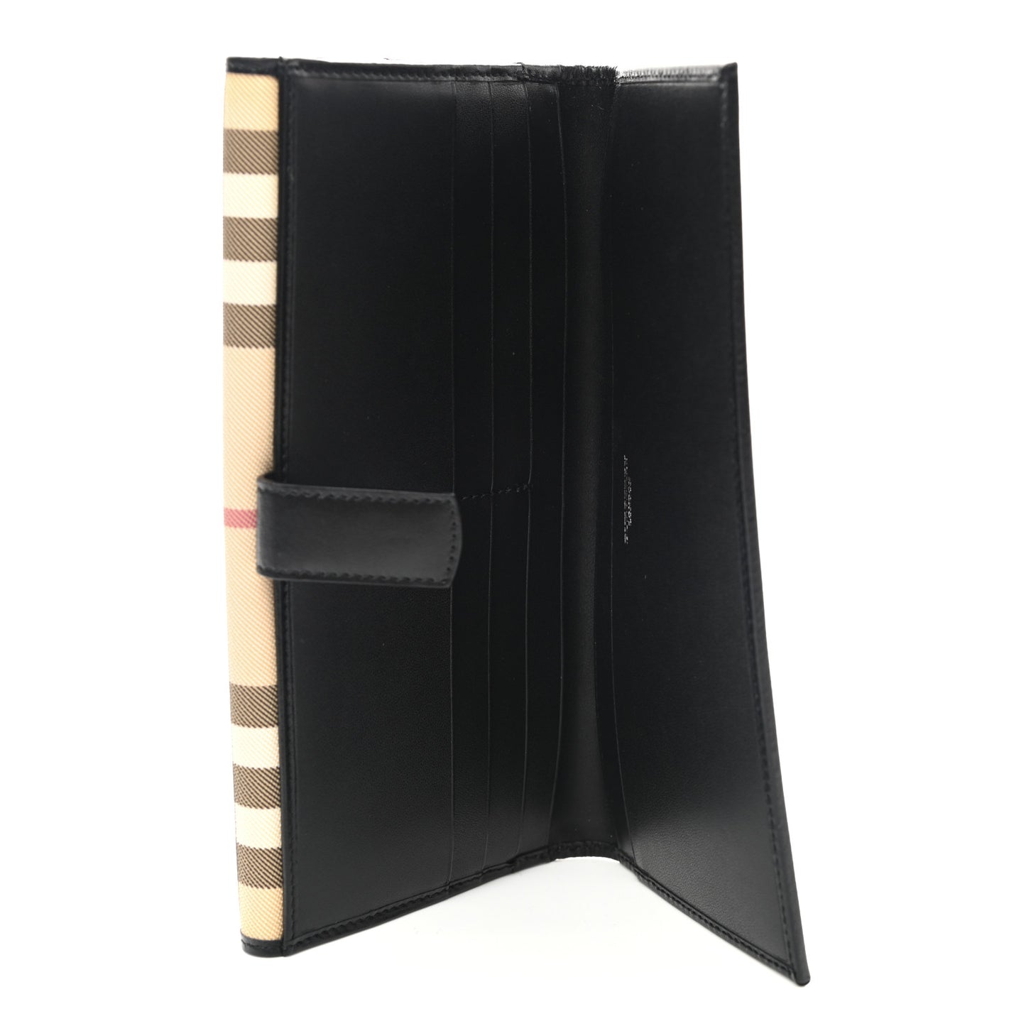 House Check Continental Wallet Black