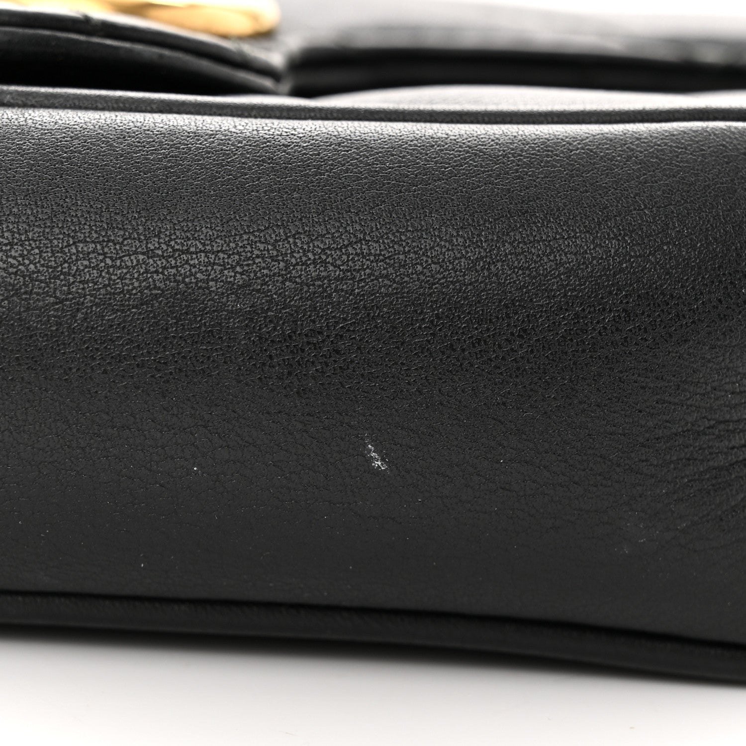 Gucci Calfskin Matelasse Super Mini GG Marmont Shoulder Bag Black 11 of 12