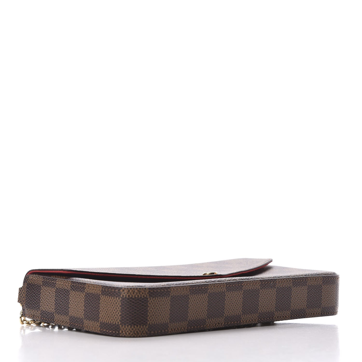 Louis Vuitton Damier Ebene Pochette Felicie Chain Wallet 4 of 10