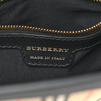 Burberry Calfskin 1983 Knight Check Link Medium Zip Tote Black 6 of 10