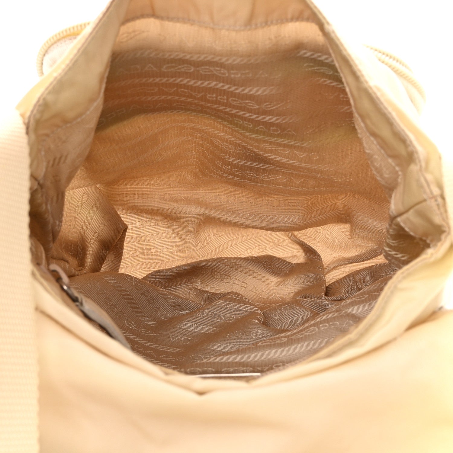 Prada Nylon Vela Saffiano Single Buckle Messenger Shoulder Bag Deserto 6 of 11