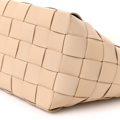Bottega Veneta Lambskin Maxi Intrecciato Bowling Cassette Shoulder Bag Porridge 11 of 11