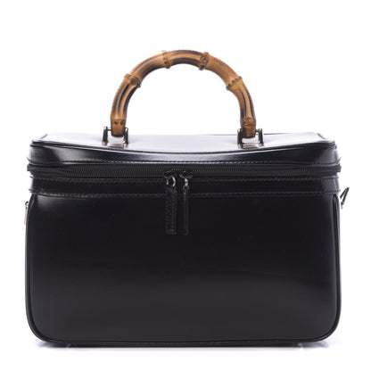 Gucci Patent Calfskin Bamboo Cosmetic Case Black 1 of 13