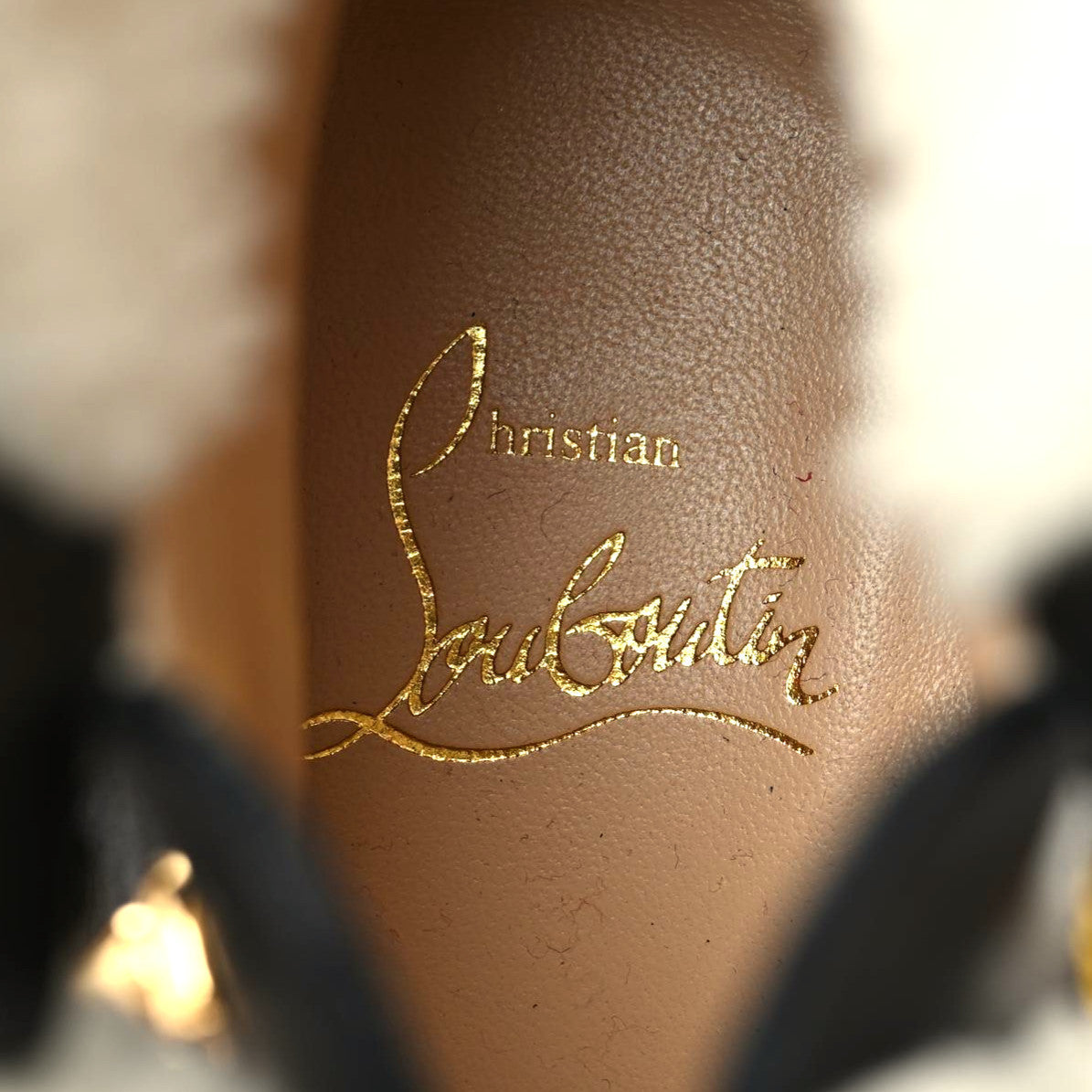 Christian Louboutin Calfskin Shearling Yetita 70 Hiker Booties 35 Black 7 of 7