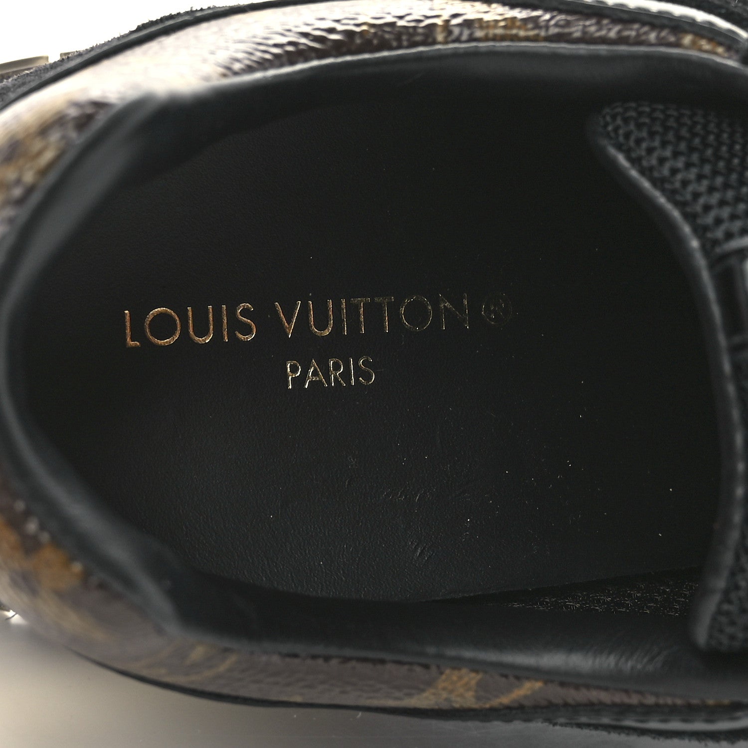 Louis Vuitton Suede Monogram Run Away Sneakers 38 Black 7 of 9