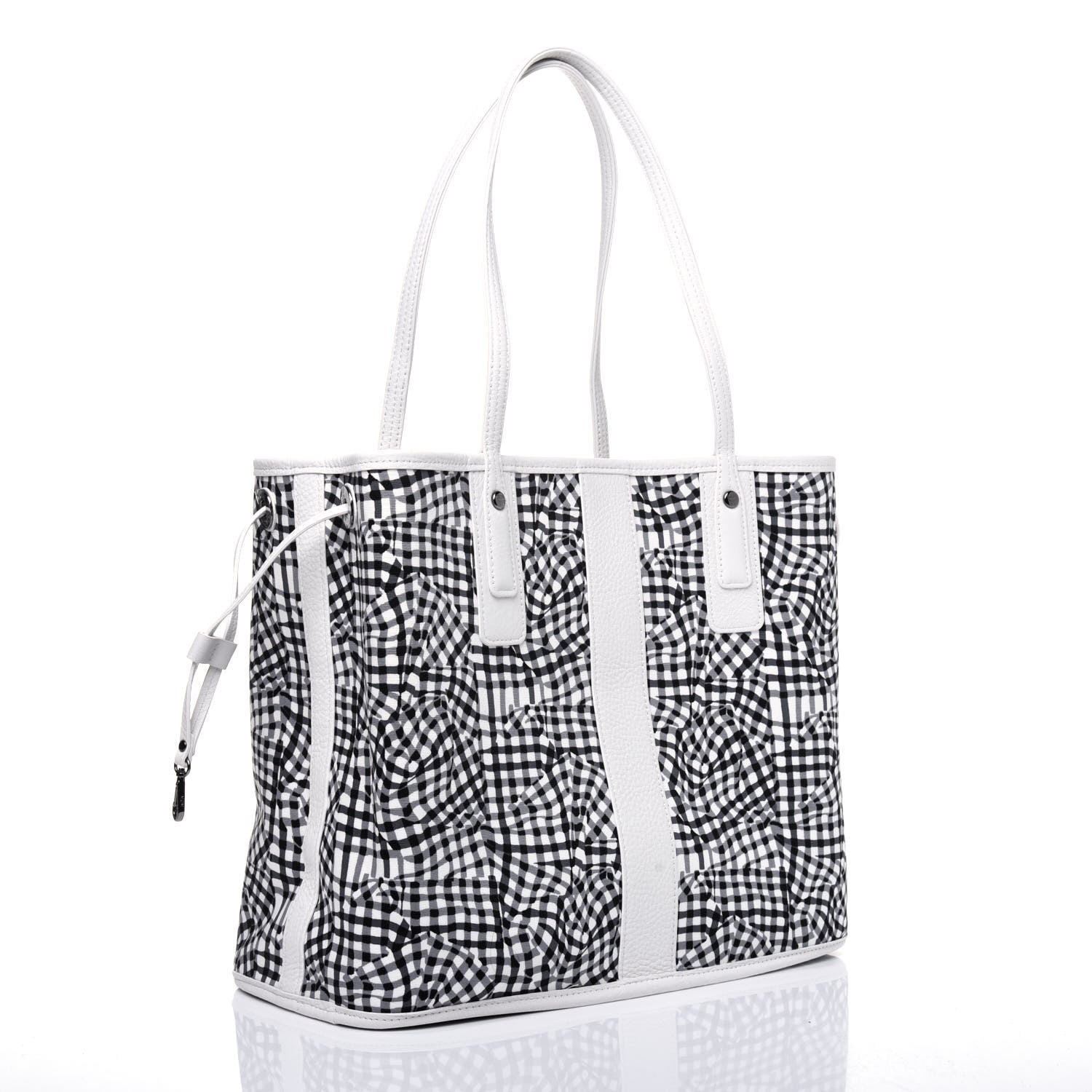 MCM Visetos Medium Liz Reversible Shopper Tote White 5 of 15
