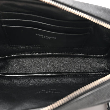 Saint Laurent Grain De Poudre Matelasse Monogram Mini Lou Camera Bag Black 5 of 11