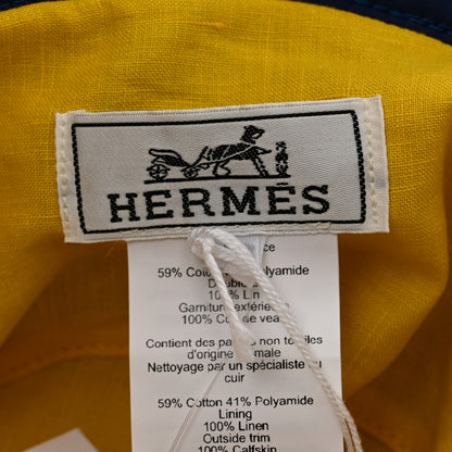 Hermes Gabardine Cotton Swift Bob Elvis Robot Bucket Hat 58 Bleu 8 of 9