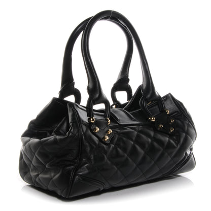 Burberry Leather Quilted Satchel Black 4 of 9
