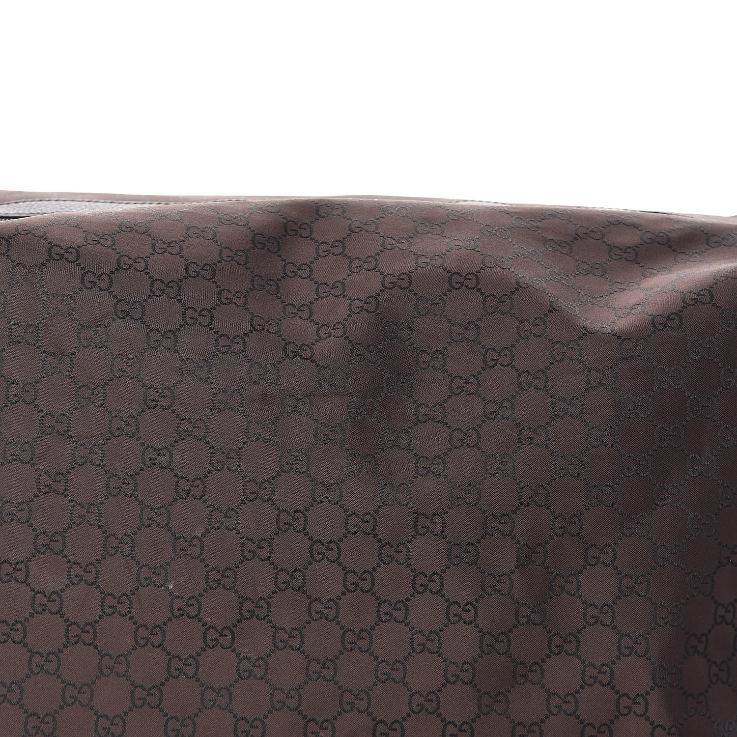 Gucci Nylon Monogram Large Travel Hobo Dark Brown 7 of 9