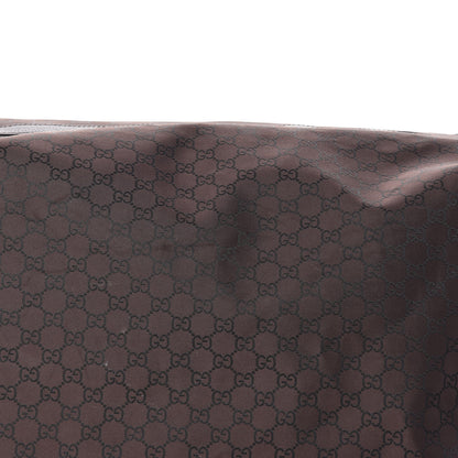 Gucci Nylon Monogram Large Travel Hobo Dark Brown 7 of 9
