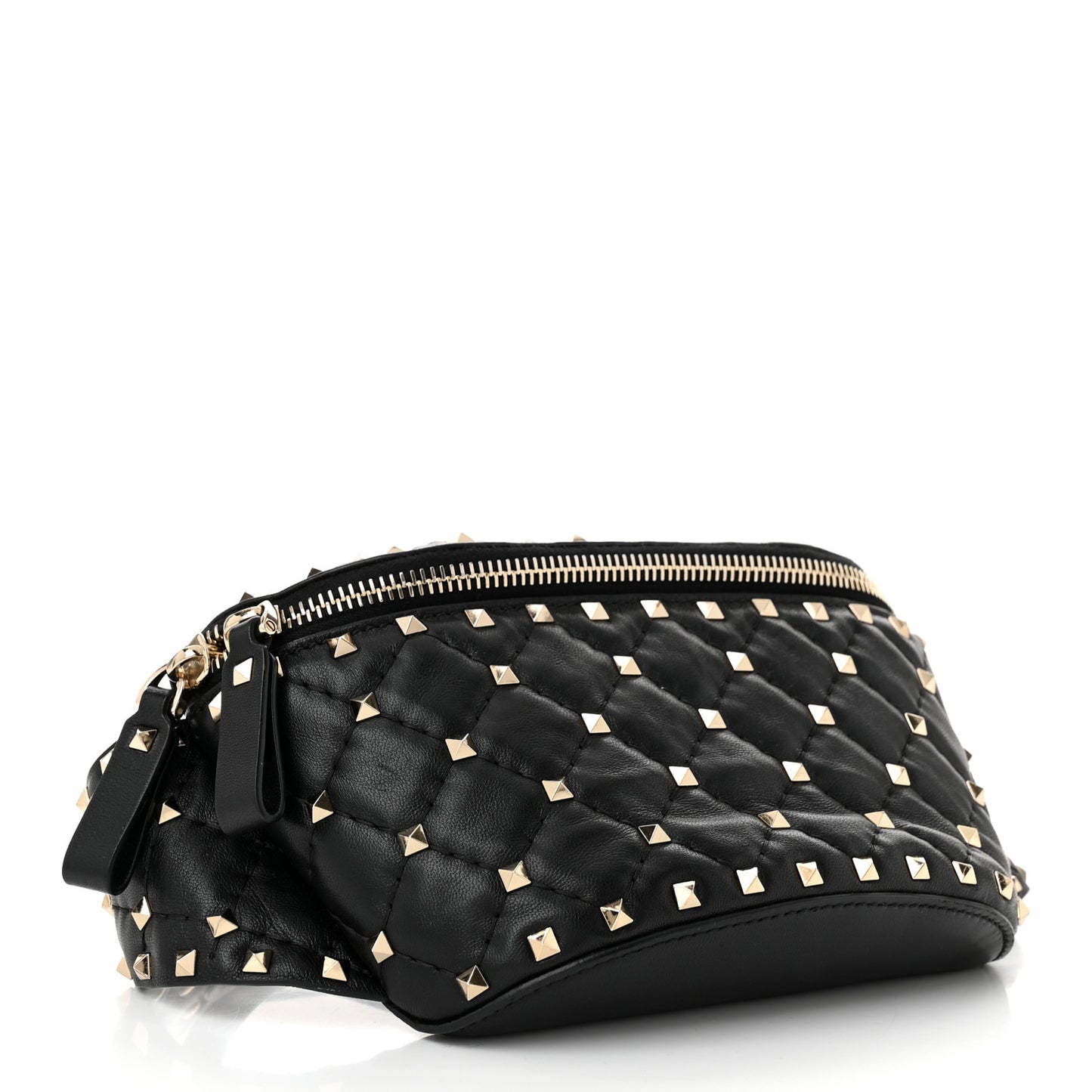 Nappa Rockstud Spike Belt Bag 95 Black