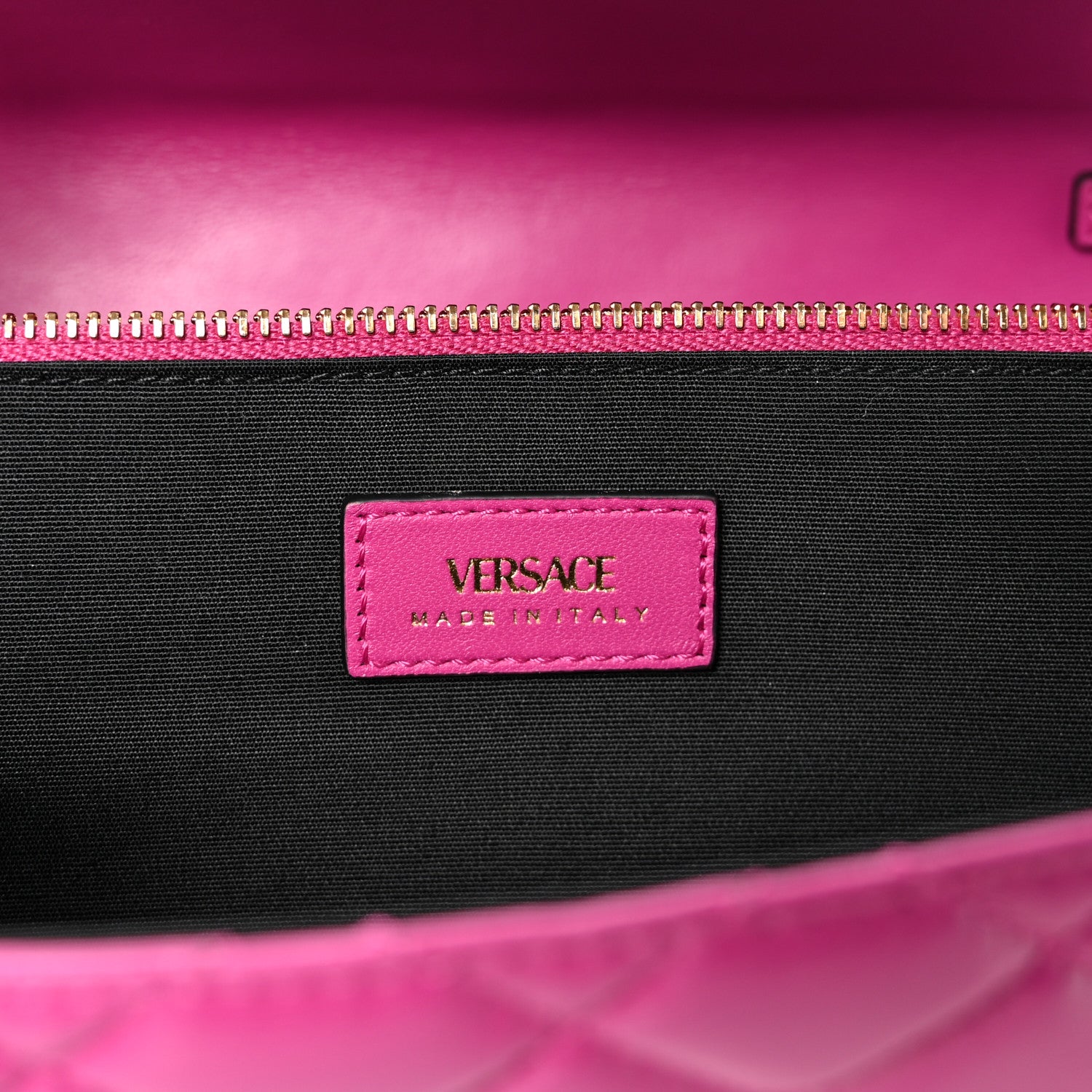 Versace Lambskin Quilted Medusa Wallet on Chain Crossbody Orchid 6 of 10