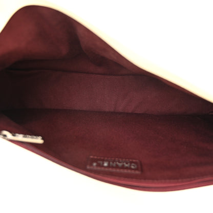 Chanel Lambskin Chevron Quilted Double Stitch Jumbo Single Flap White 5 of 12