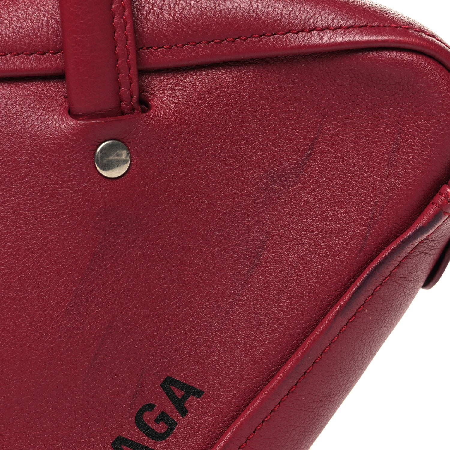Balenciaga Calfskin XS Triangle Chain Duffle Rouge Grenat 11 of 14