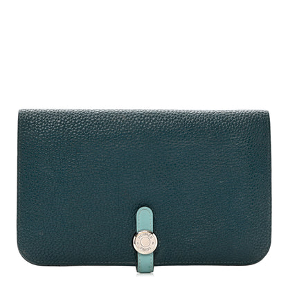 Hermes Togo Swift Dogon Duo Wallet Colvert Bleu Atoll 1 of 8