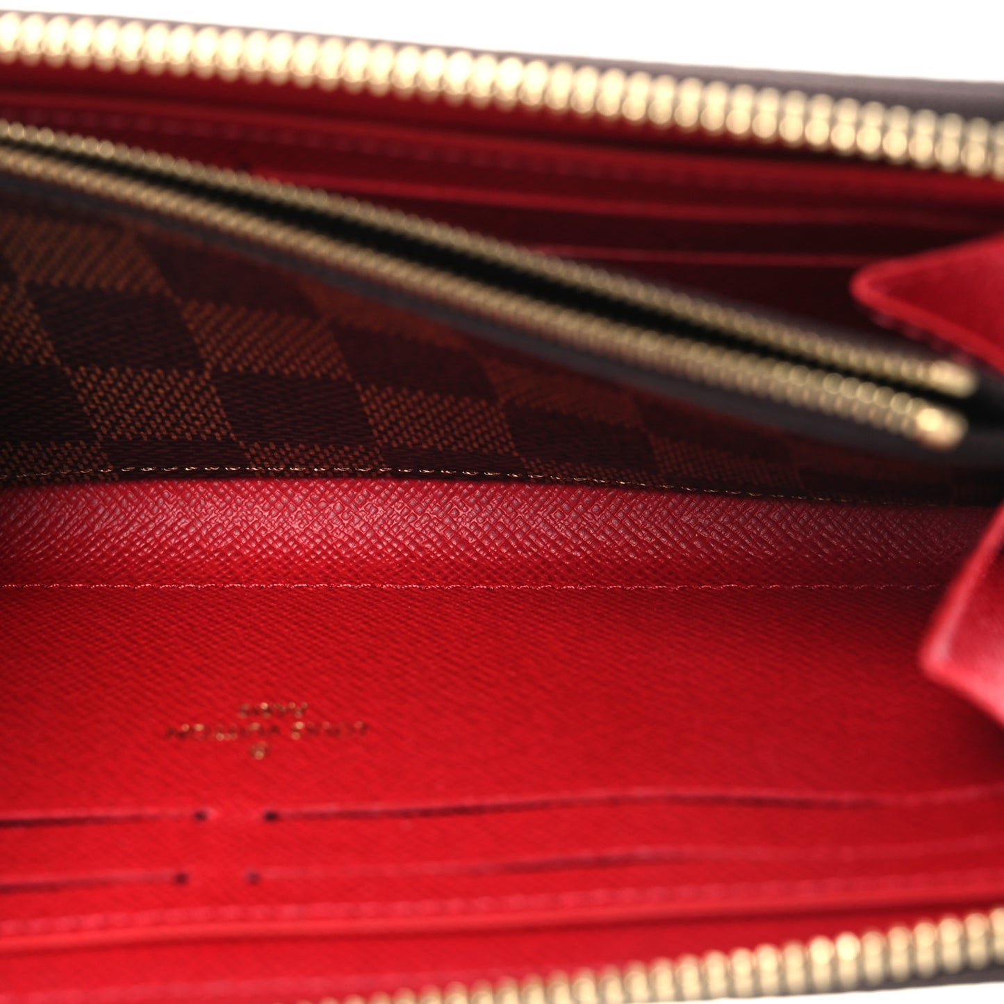 Damier Ebene Clemence Wallet Cherry