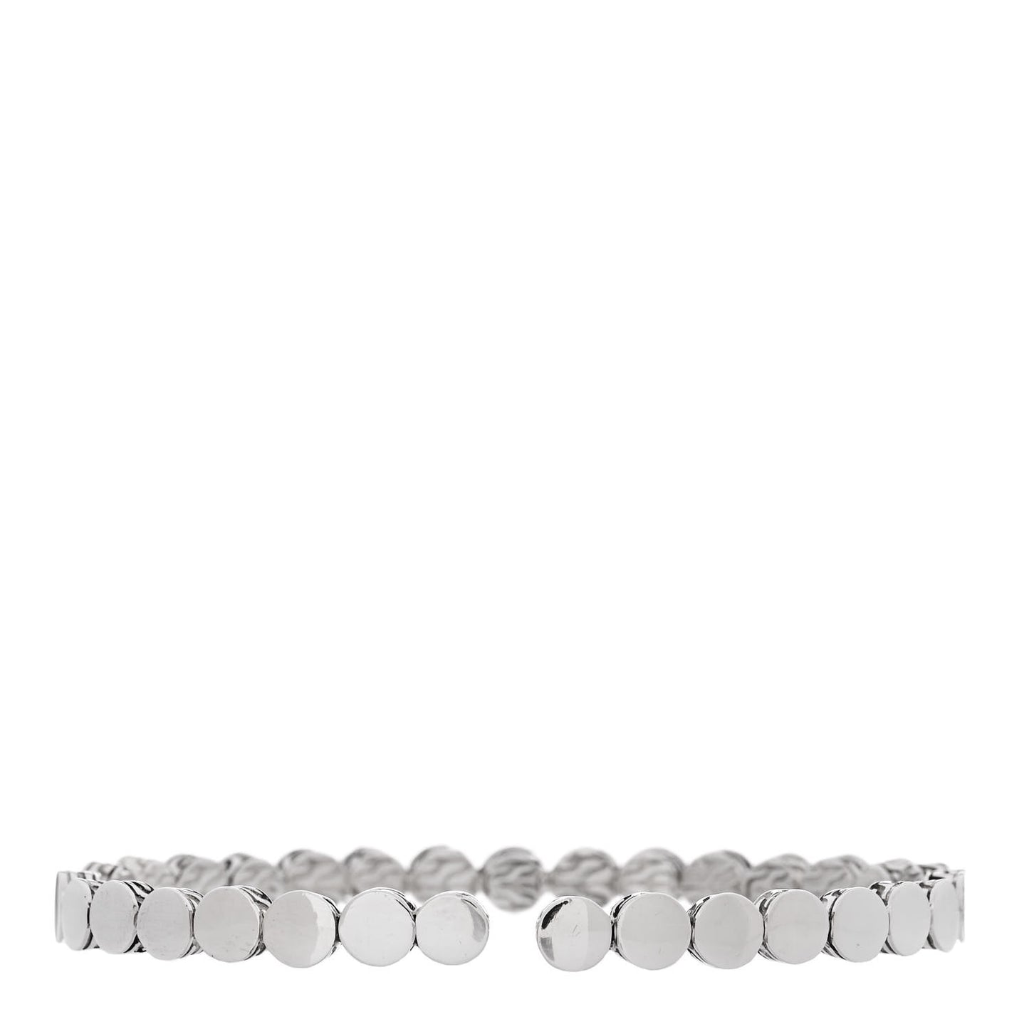Sterling Silver Diamond Narrow Palu Dot Cuff Bracelet