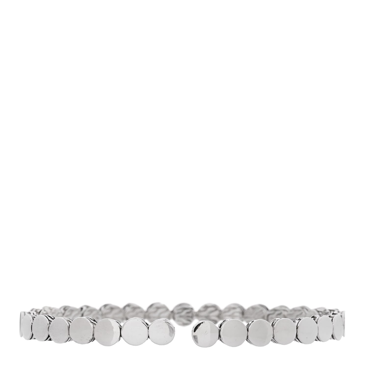 John Hardy Sterling Silver Diamond Narrow Palu Dot Cuff Bracelet 2 of 3