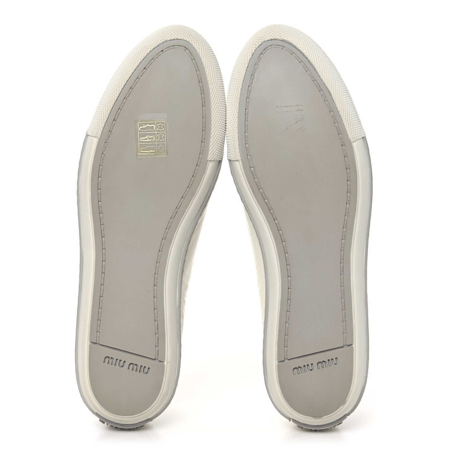 Miu Miu Naplak Crystal Low Top Sneakers 38 Bianco 6 of 10