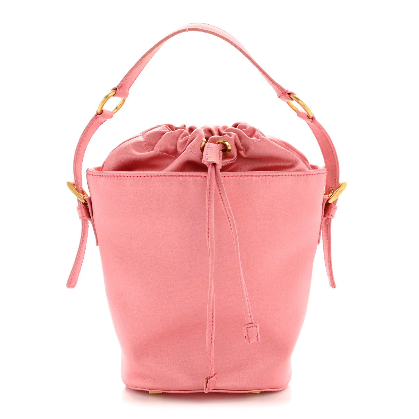 Satin Raso Bucket Bag Pink