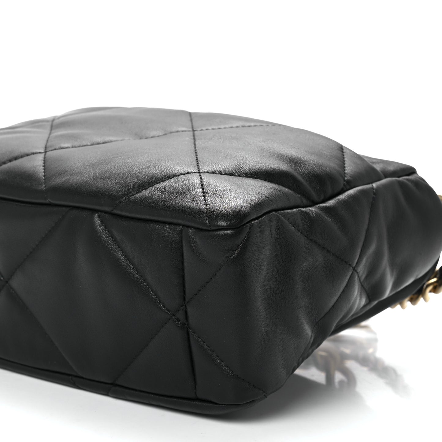Lambskin Quilted Large Chanel 19 Flap Black