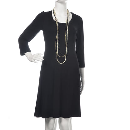 Chanel Pearl Beaded CC Multi Strand Long Necklace Black Gold 2 of 4