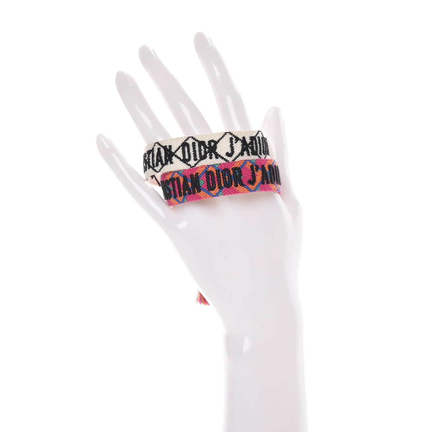 Christian Dior Woven Cotton J'Adior Friendship Bracelet Set 2 of 4