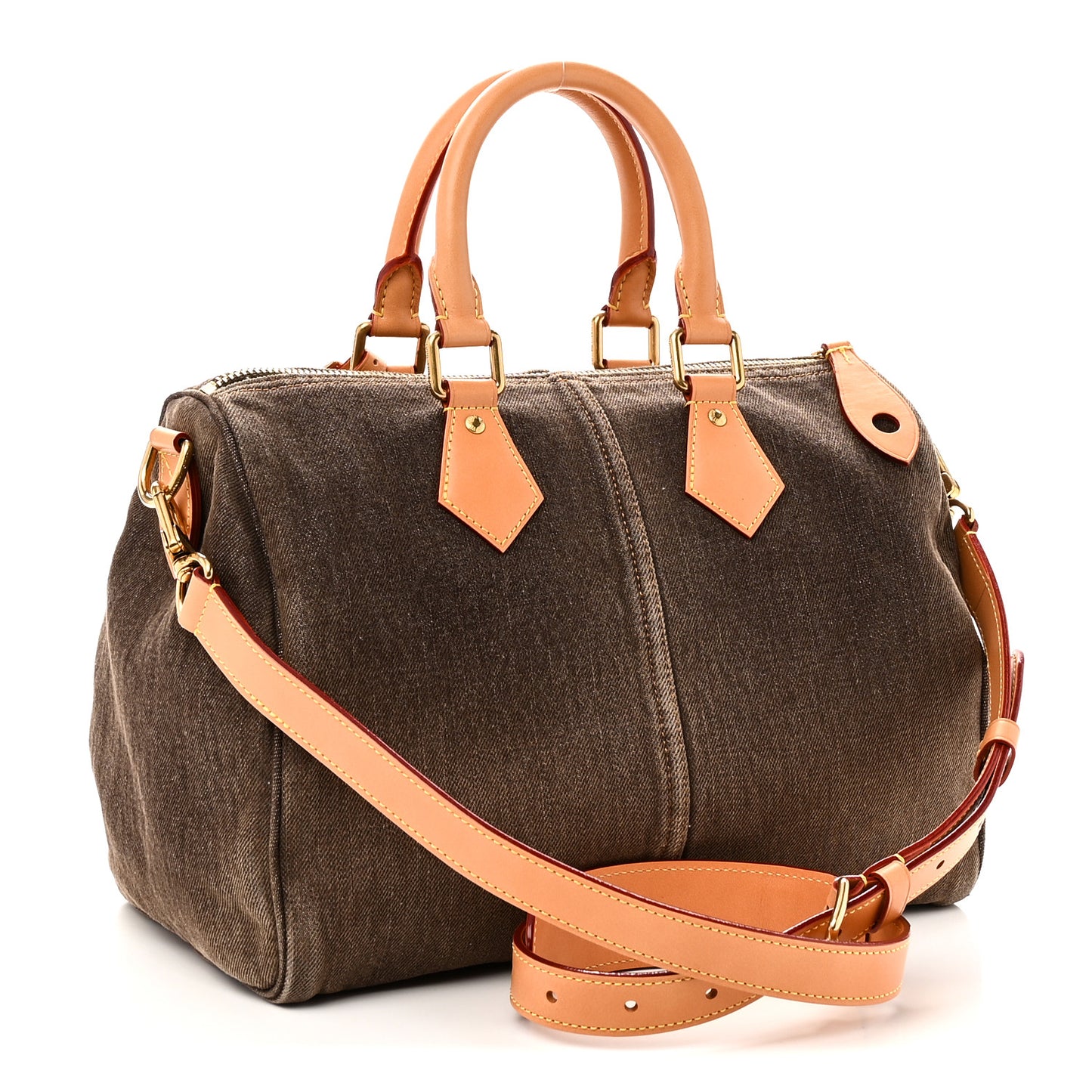 Denim Speedy 30 Bandouliere Coffee Bean Brown