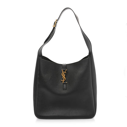 Saint Laurent Smooth Calfskin Large Le 5 A 7 Soft Hobo Black 1 of 11