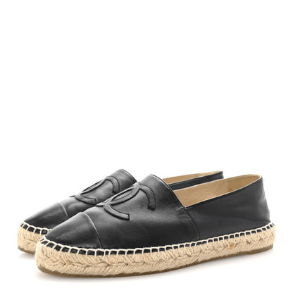 Chanel Lambskin CC Espadrilles 39 Black 4 of 9