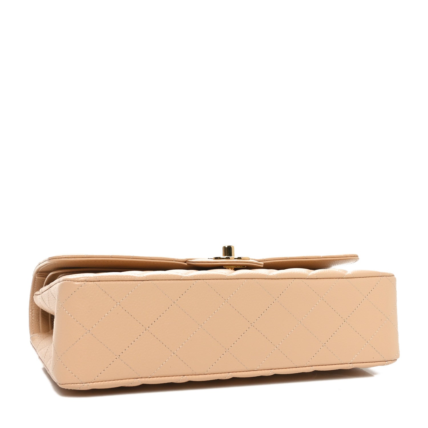 Chanel Caviar Quilted Medium Double Flap Light Beige 4 of 11